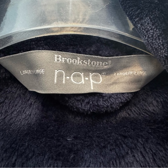 Brookstone Navy Plush Robe - Picture 3 of 4